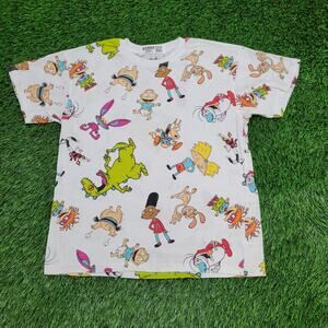 Nickelodeon Cartoon Shirt Womens Small 19x23 Rugrats Hey-Arnold